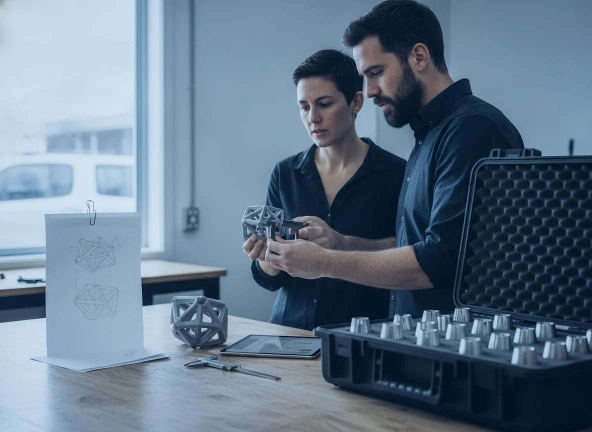 Product ideas moving from concept to a custom part you can hold.